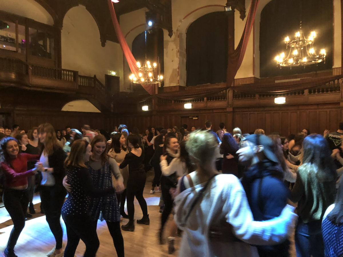 Welcome Ceilidh dance at the University of Edinburg