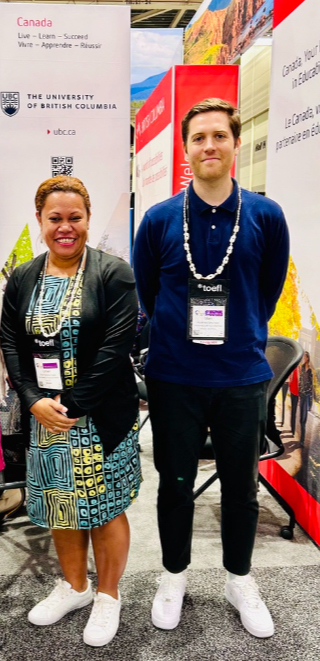 UBC's Matt Stevenson with Lillian Fuata of USP at the NAFSA conference in New Orleans