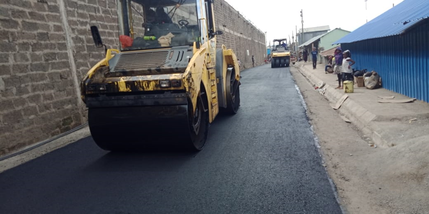 Building roads in Mukuru