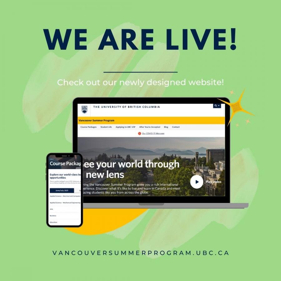 UBC Vancouver Summer Program website ad