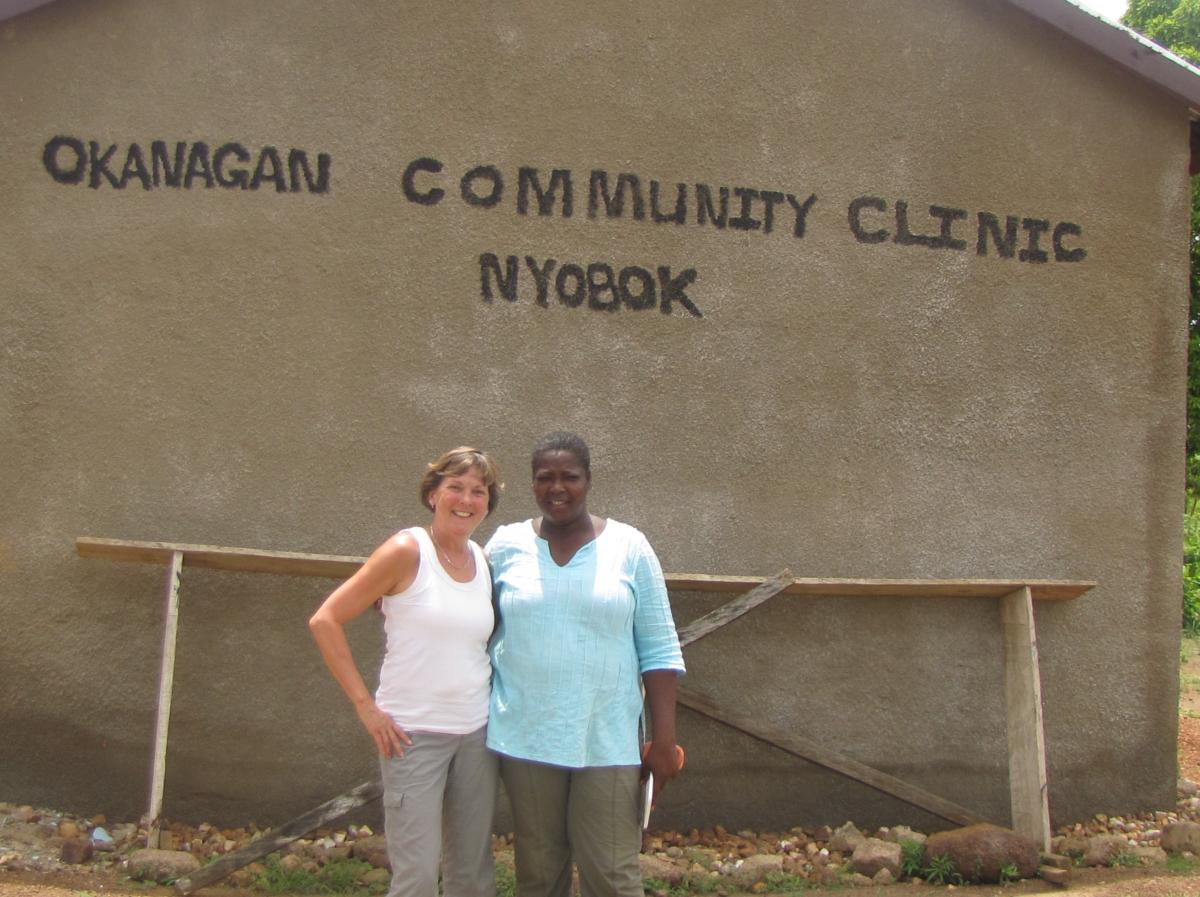 Dr. Vida Yakong with Dr. Cindy Bourne in Ghana