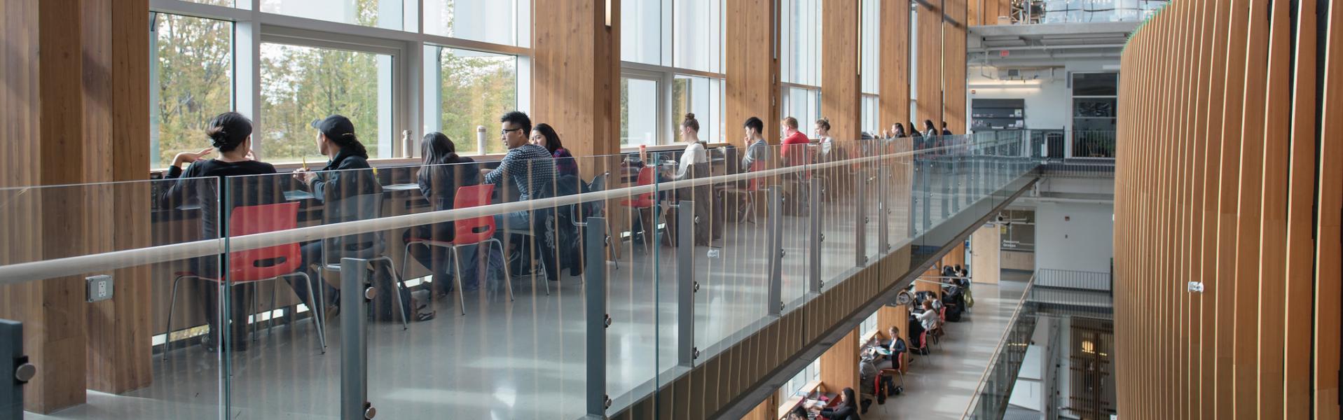 Students studying in the AMS building (Photo: UBC Brand & Marketing)