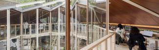 The 2023 Venice Biennale of Architecture AAHA headquarters and Land Back Courtyard (photo: Maris Mezulis)