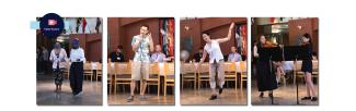 Photos of the four performers at the St. John’s College hot lunch and talent show on July 27, 2022 (Video: Michelle Pentz/UBC)
