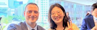 Professor Jason Hein discussed broader applications of Telescope Innovations’ technologies with pharmaceutical leaders in Seoul (photo: Jason Hein)